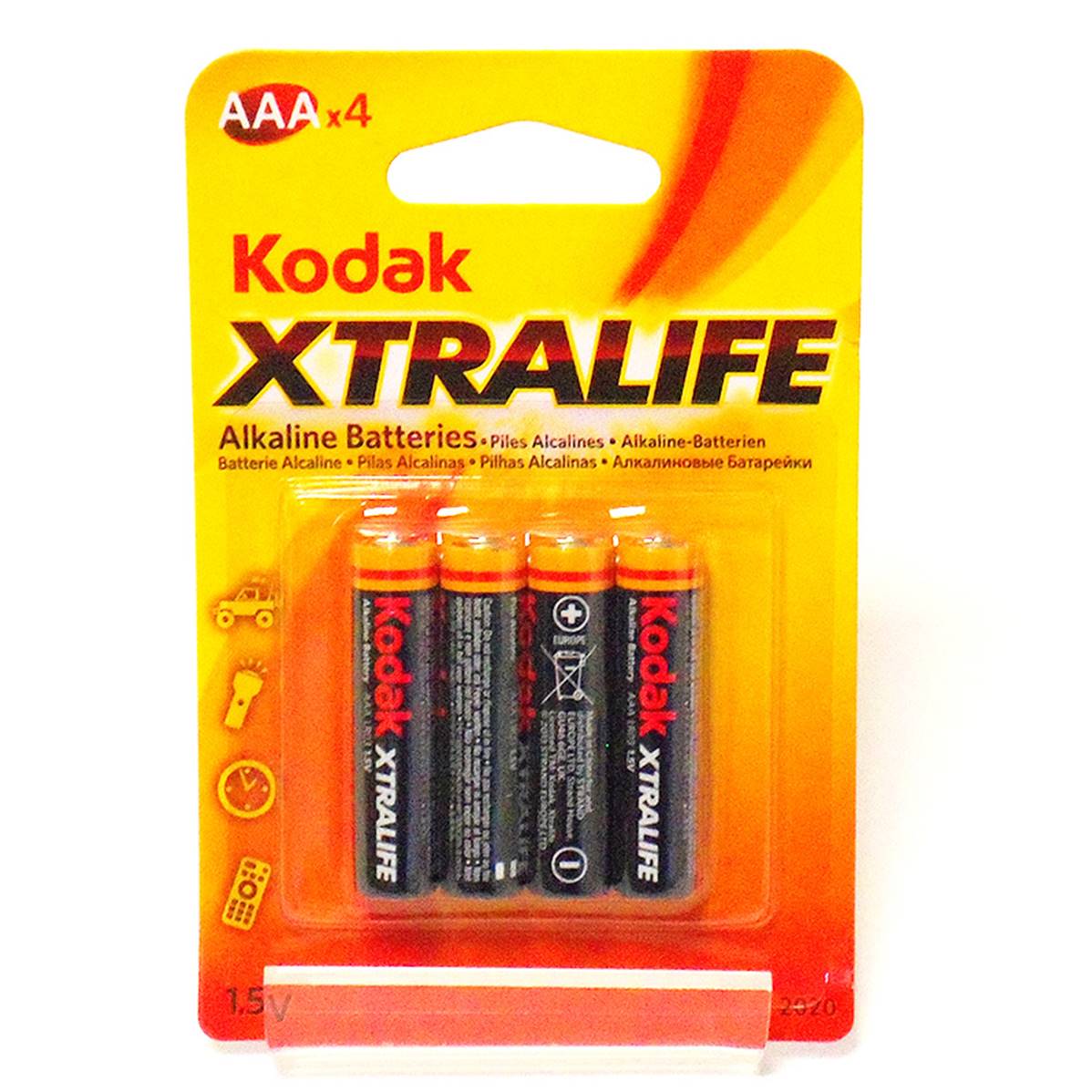 KODAK Piles XtralifeAlcaline K3A/LR03 1.5Vx4 Vendu par 10