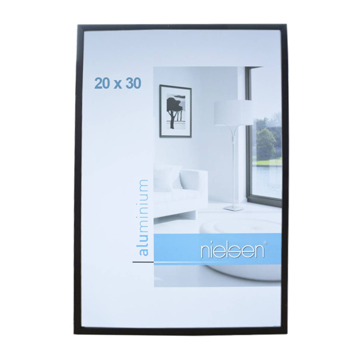 NIELSEN Cadre Photo Aluminium C2 20X30 - Noir Mat Brossé