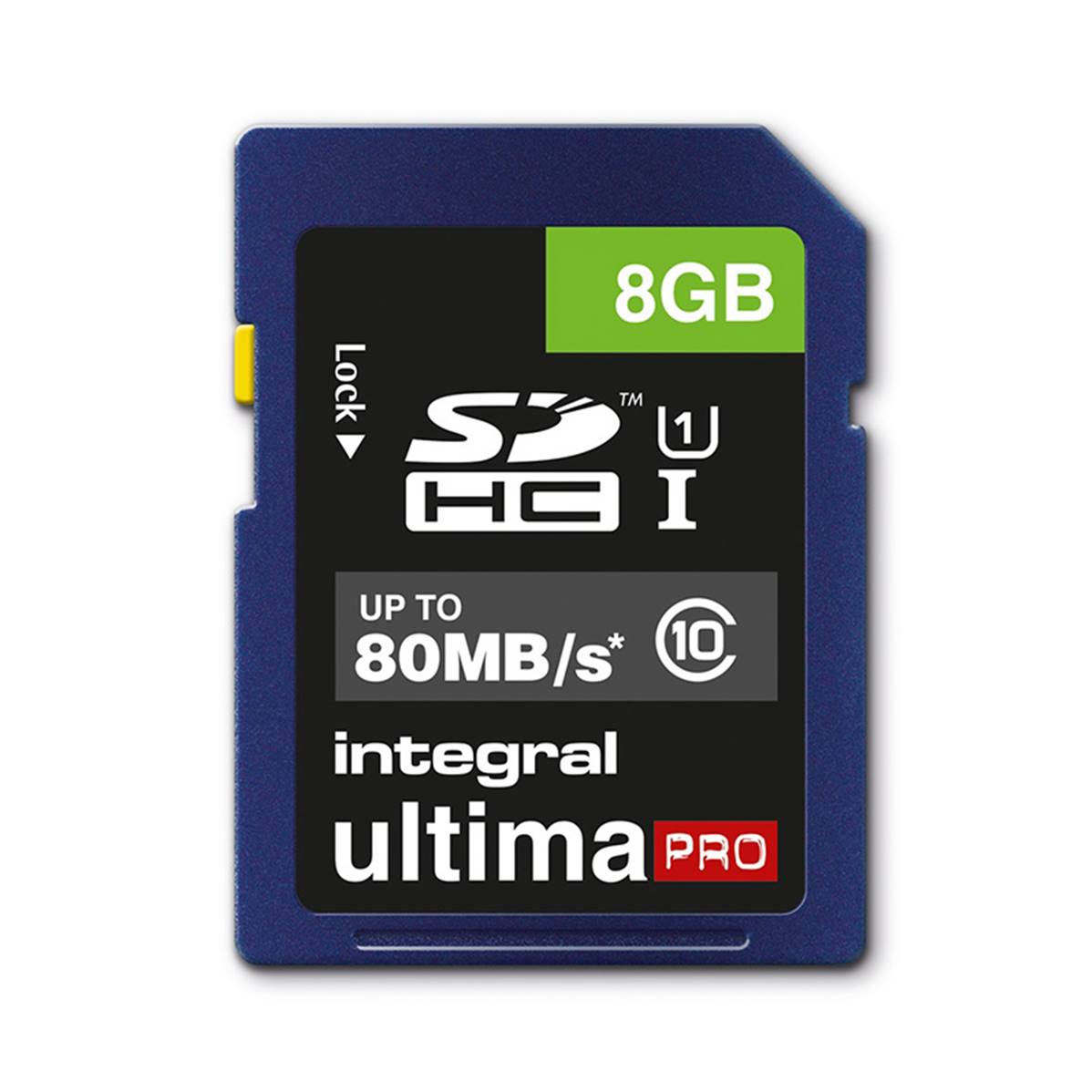 INTEGRAL Carte Mémoire SDHC:XC 8GB 2.0 - Classe 10