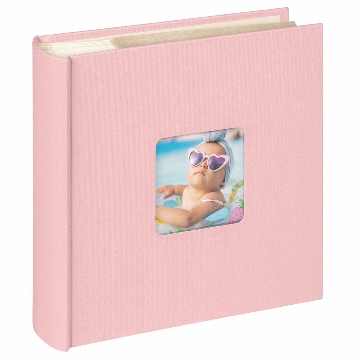 Album photo pochettes avec mémo Fun 22x24cm - 200 photos 10x15 - Rose (Lot de 2)
