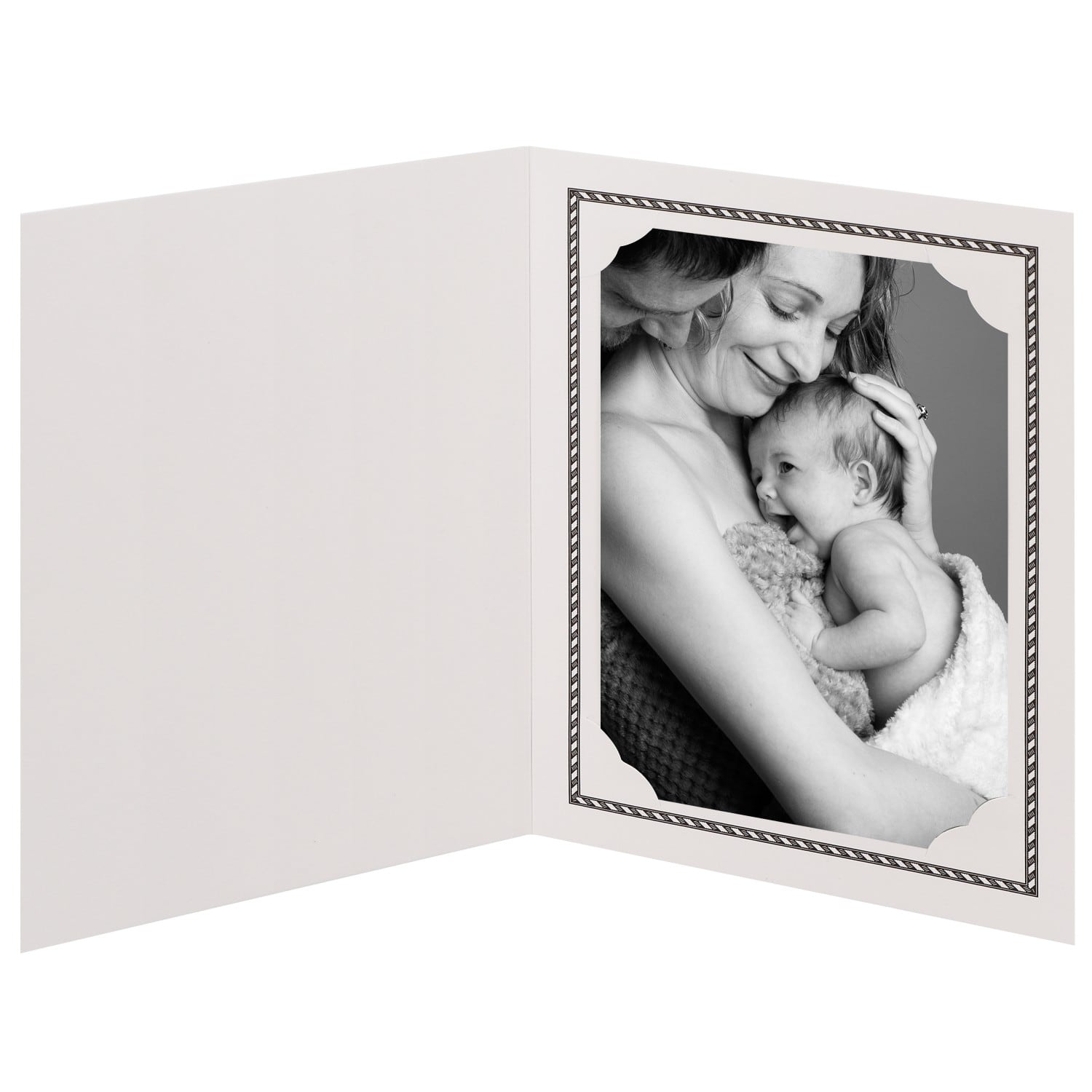Chemise photo Collection OPUS pour photo 13x18cm - Liseré noir - 2 volets (Lot de 100)