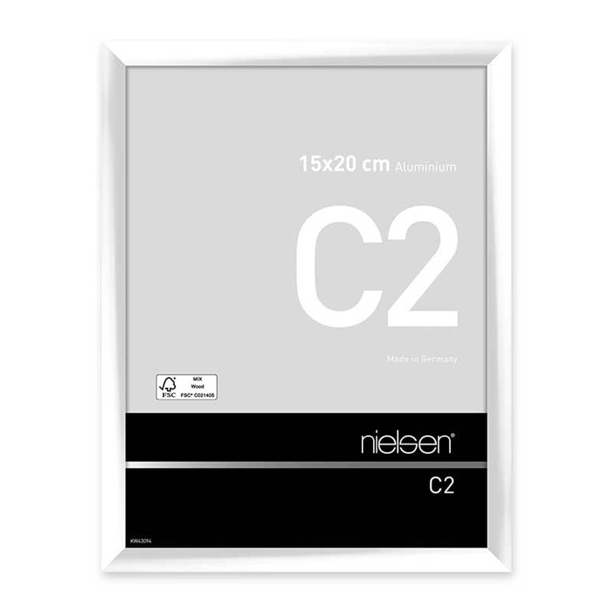 NIELSEN Cadre Photo Aluminium C2 15X20 - Blanc Brillant