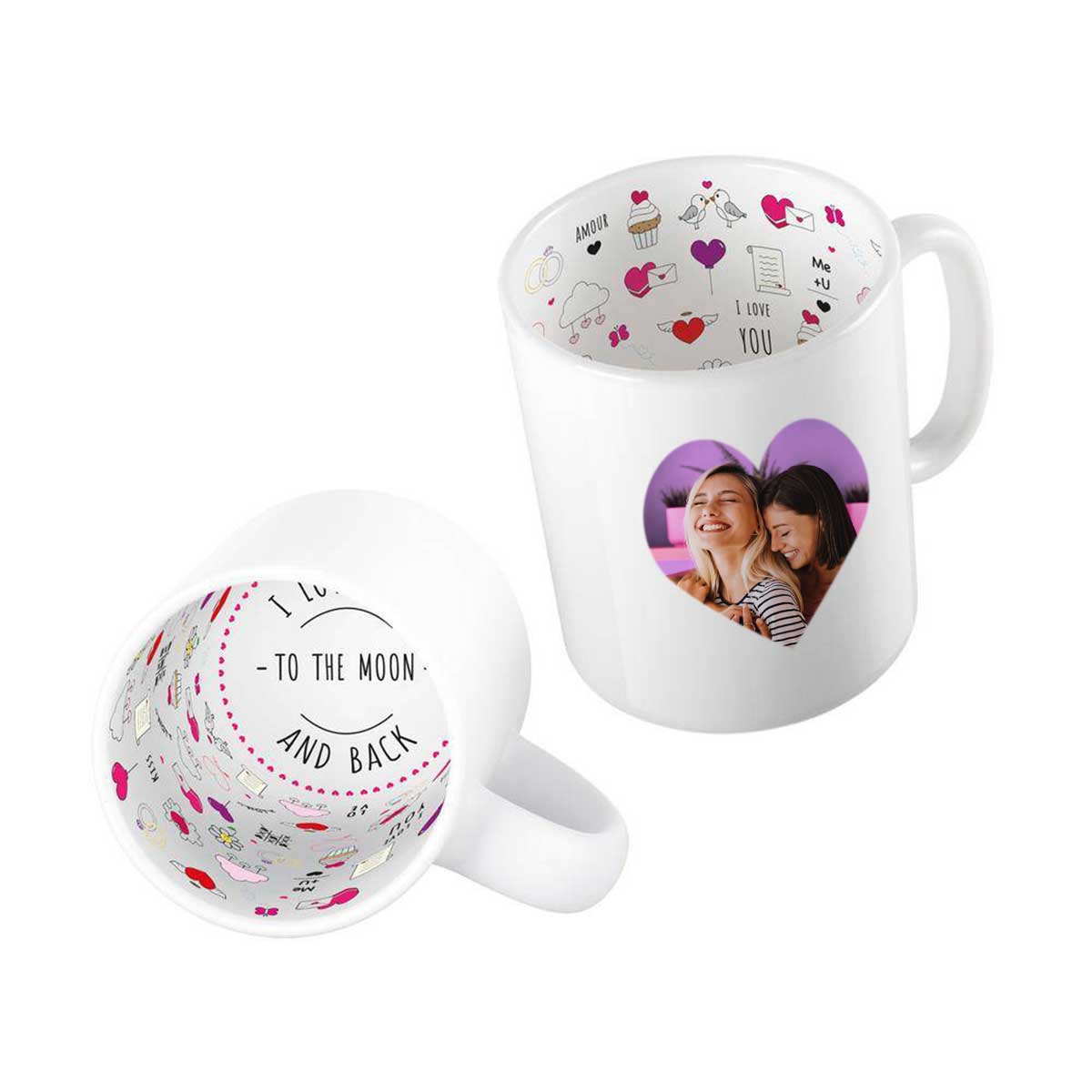 Mug Blanc 11oz avec poignée thème AMOUR Vendu par 12