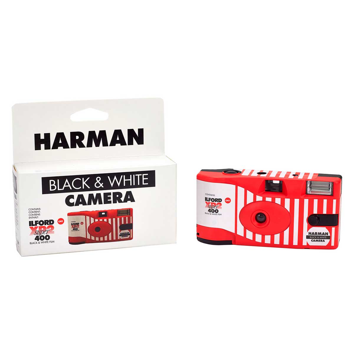 HARMAN Appareil Photo Jetable Flash XP2 Noir et Blanc 400 ASA 27P