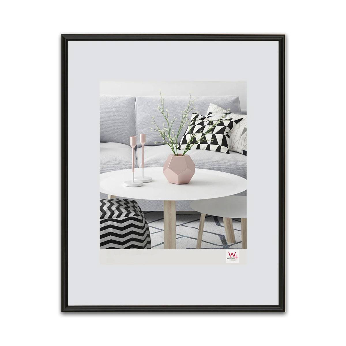 WALTHER Cadre plastique Galeria 40x60cm noir - Lot de 4