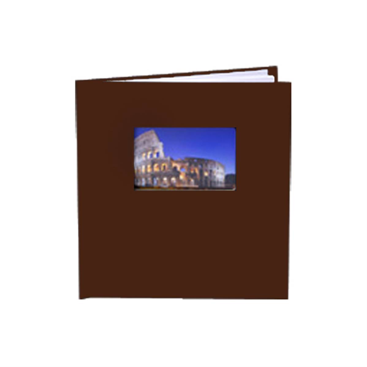 UNIBIND Couverture Brun Nuba 30x20 Portrait avec fenêtre X5 (DESTOCK)