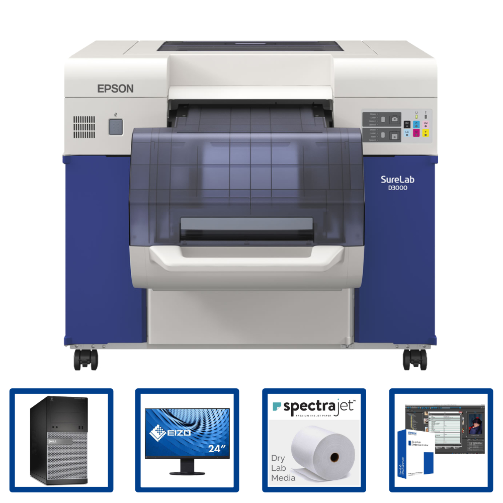 Minilab jet d'encre Surelab SL-D3000 DR (PC, écran, OC Full, installation, papier)