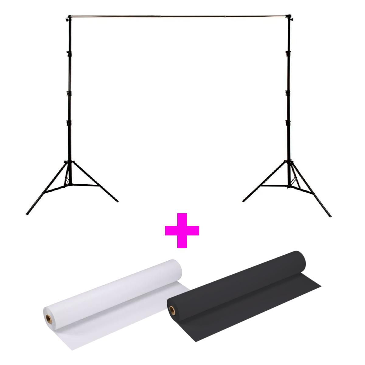 COLORAMA Kit Support de Fond Classic 3.0M + 2 Fonds