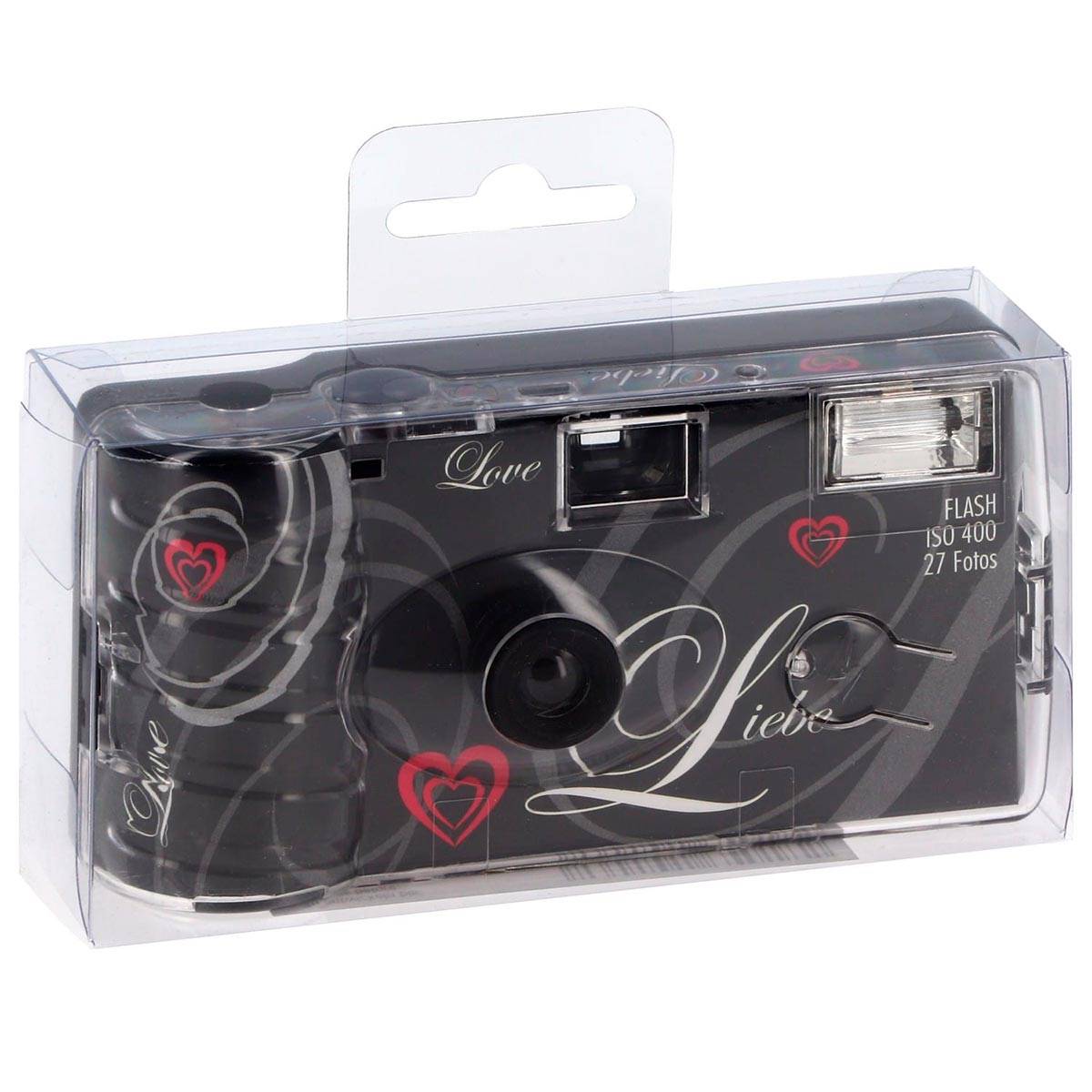 LOVE Appareil Photo Jetable 400 Iso 27 Poses Noir - péremption 10/25