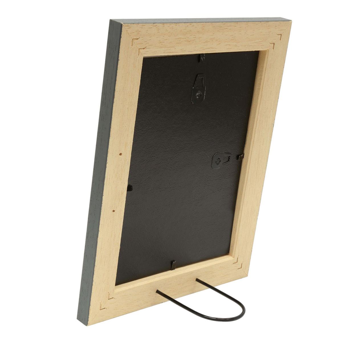 DEKNUDT Cadre bois gris 15x20cm - Lot de 4