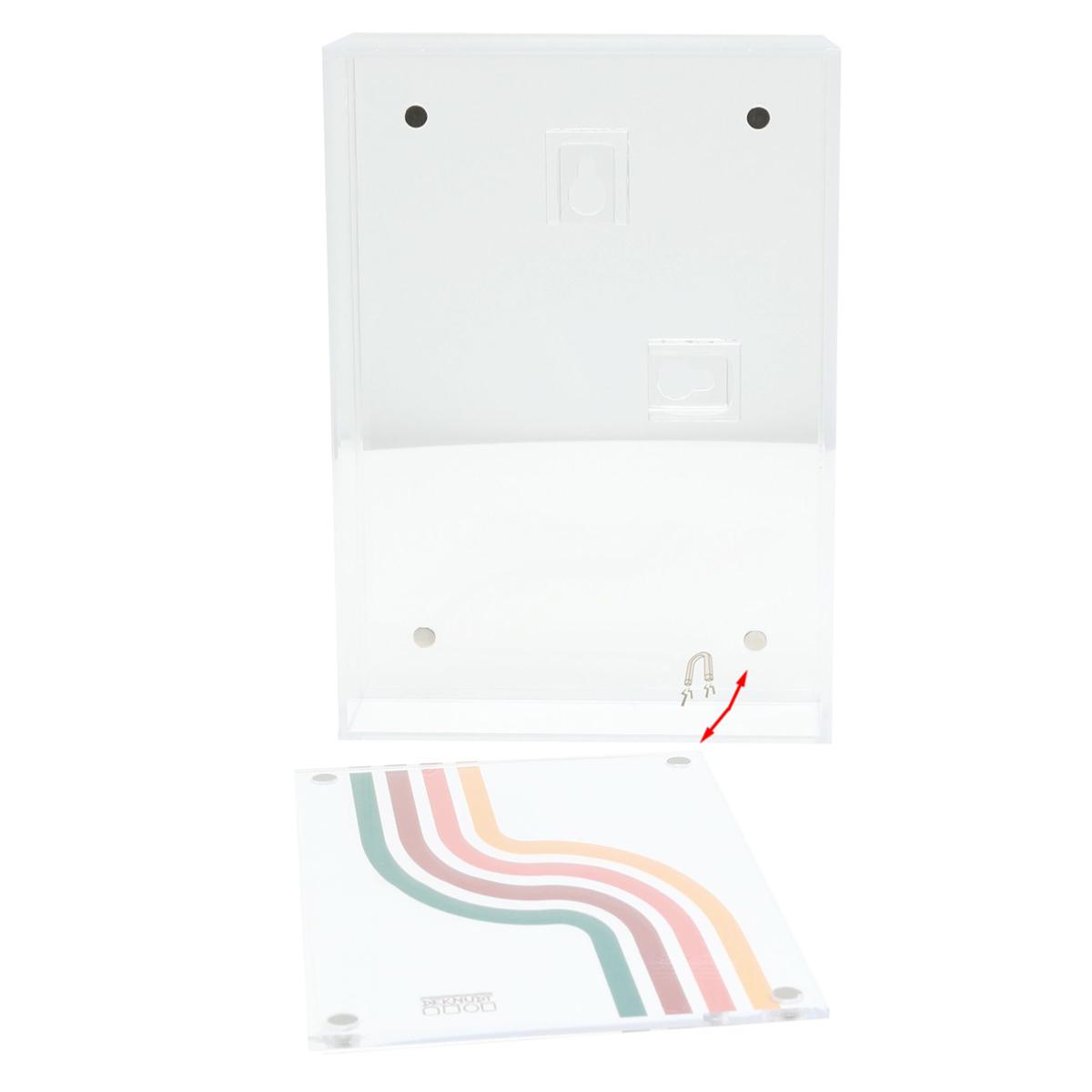 DEKNUDT Cadre Plexi Blanc 15x20cm Effet entre 2 verres - Lot de 2