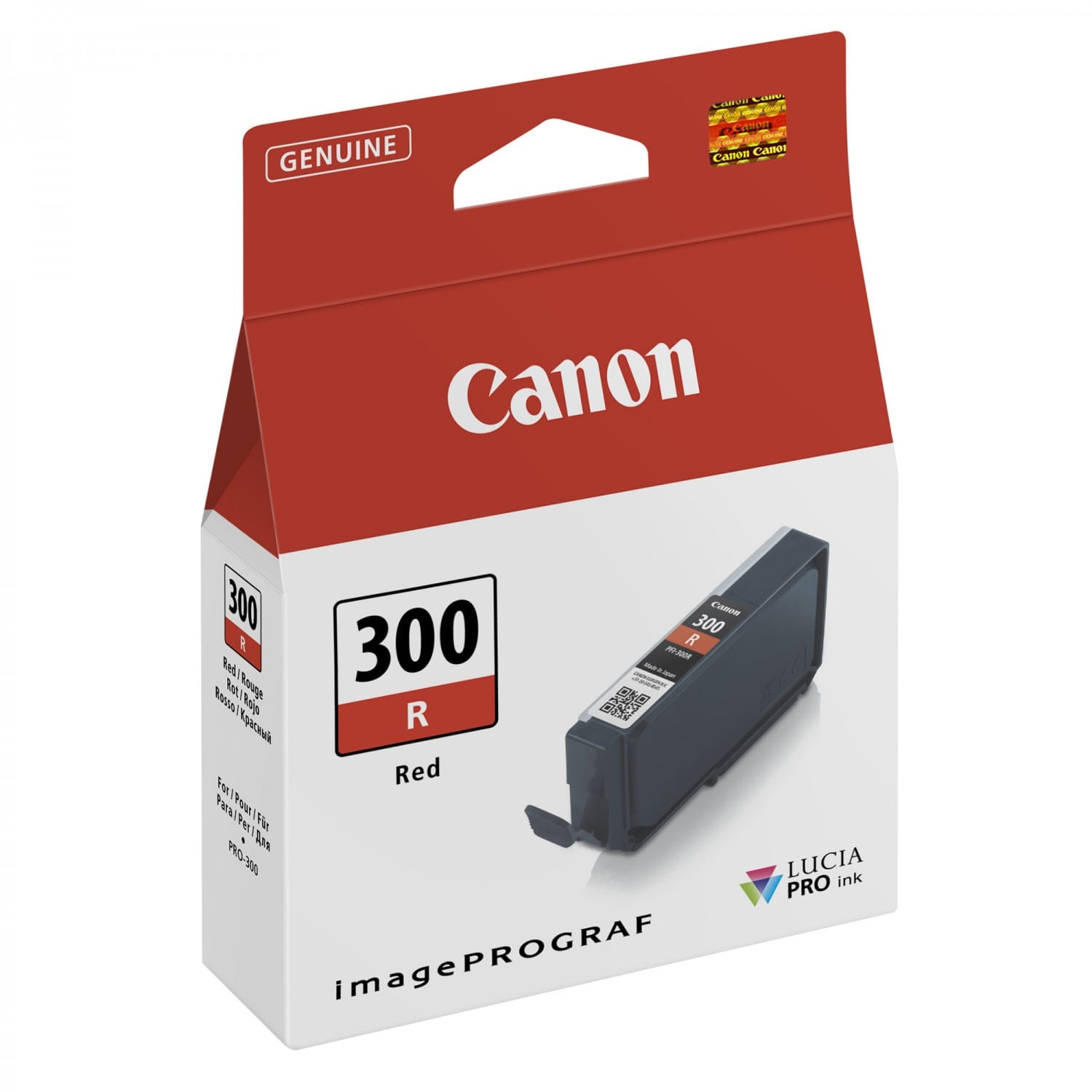 Cartouche PFI-300R ROUGE pour imagePROGRAF PRO-300 (14,4ml)