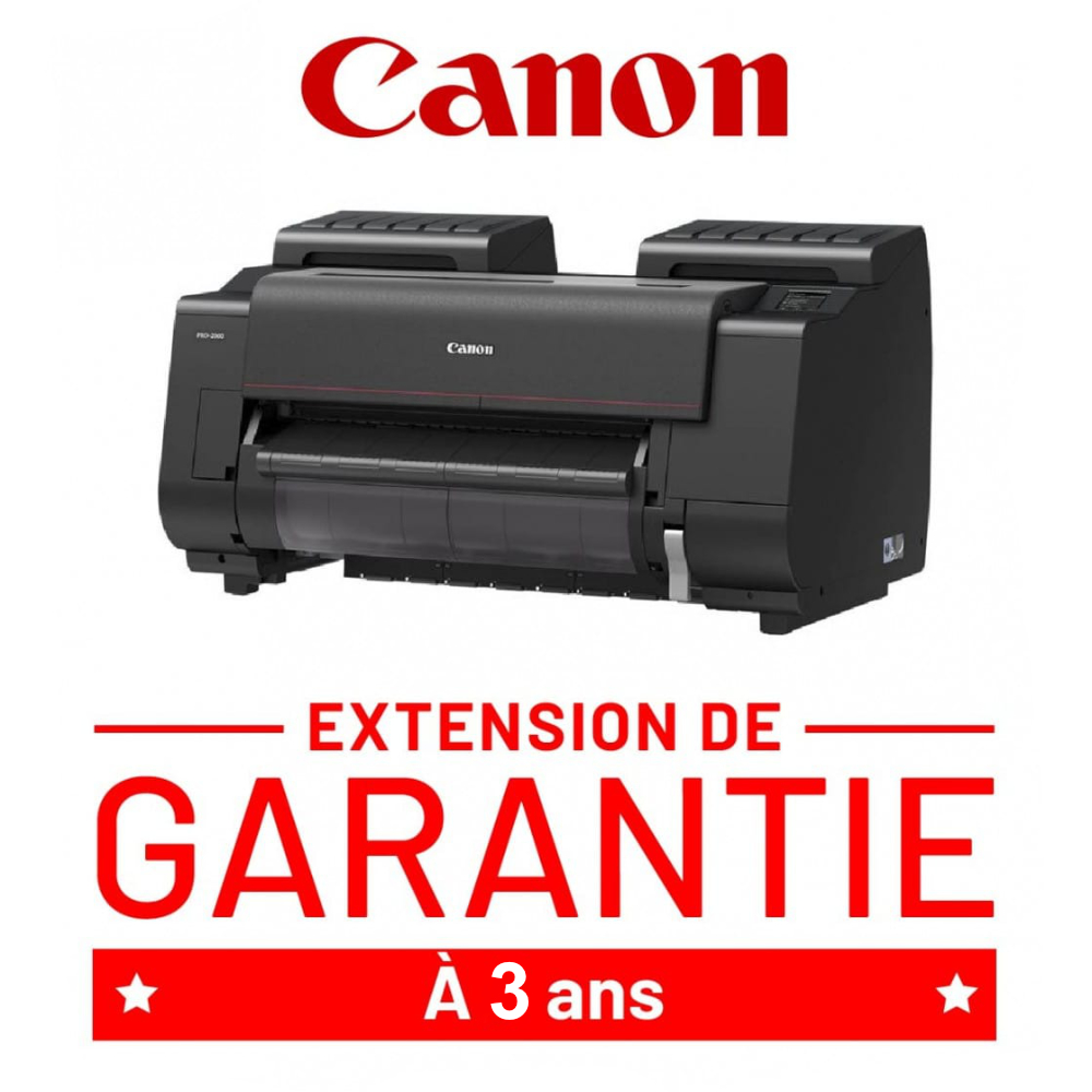 Extension de garantie à 3 ans pour imprimante ImagePROGRAF PRO-2100/2600/2600S