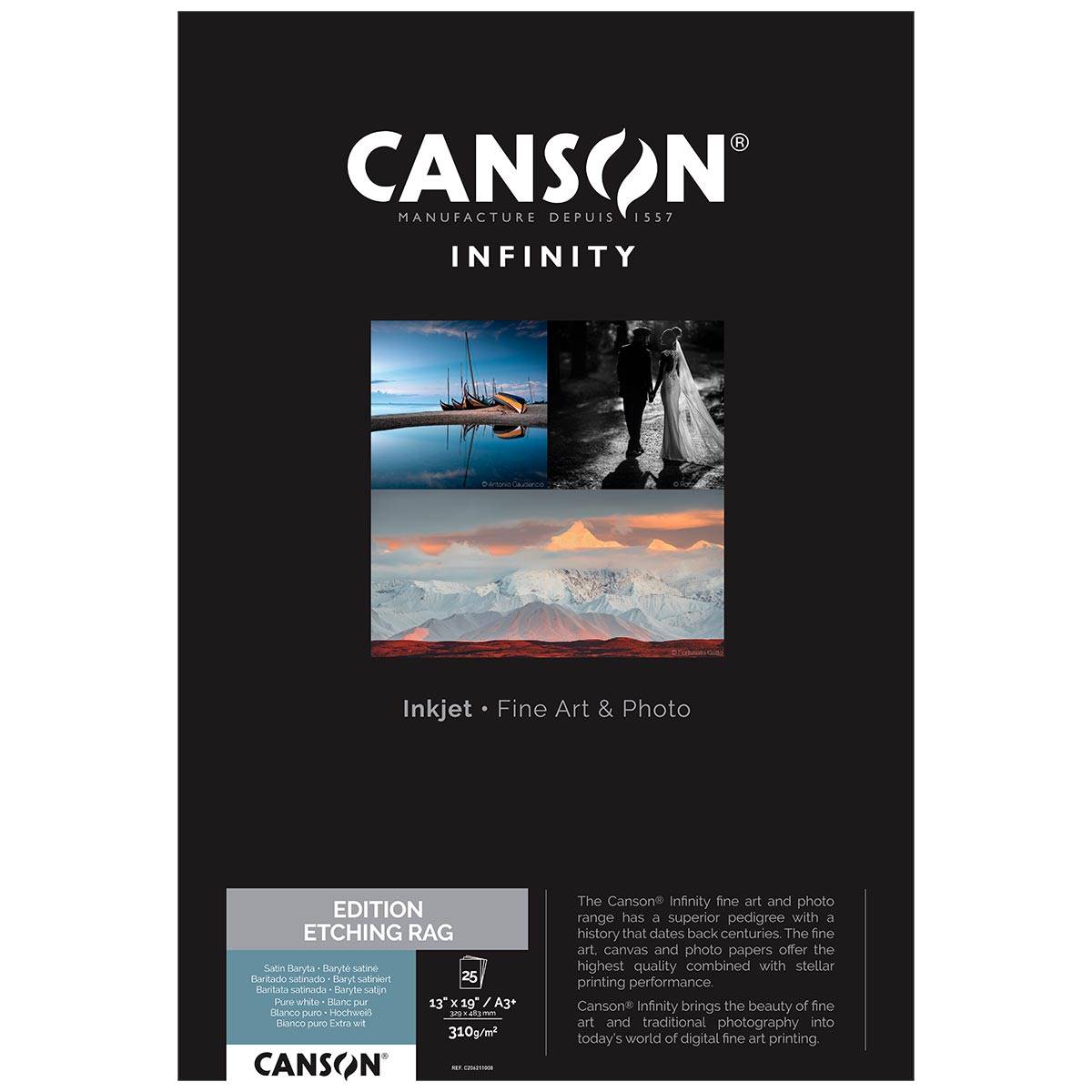 CANSON Infinity Papier Edition Etching Rag II 310g A3+ 25 feuilles