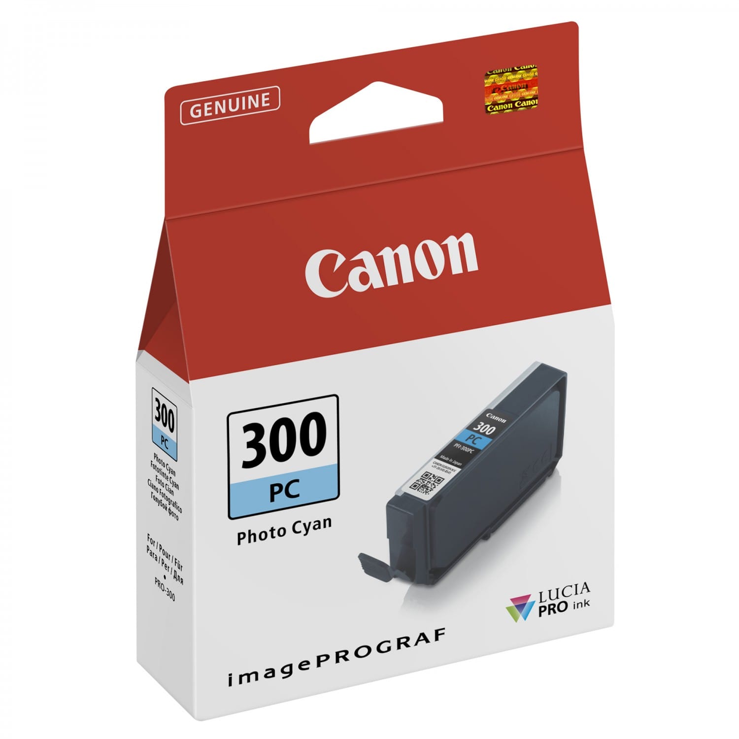Cartouche PFI-300PC CYAN PHOTO pour imagePROGRAF PRO-300 (14,4ml)