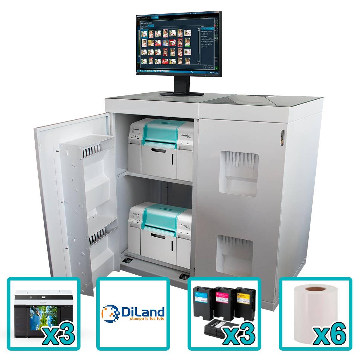 FUJIFILM DE100XD Microlab 3 (3 x DE100XD + PC Diland + Consommables)