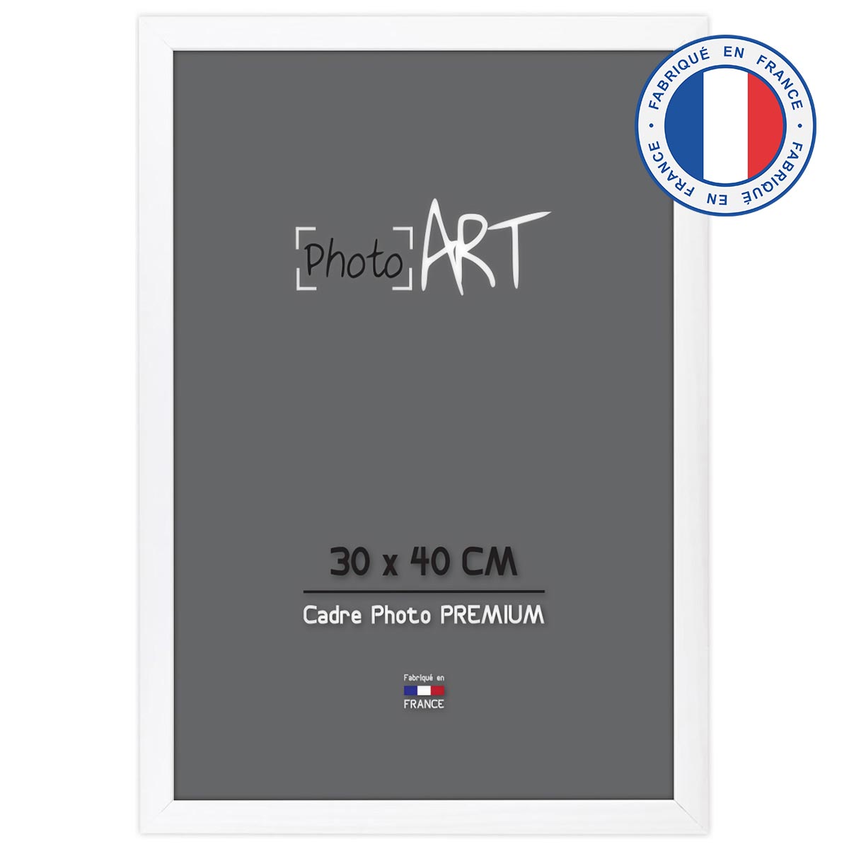 PHOTO ART PREMIUM Cadre bois 30x40 Blanc lot de 4
