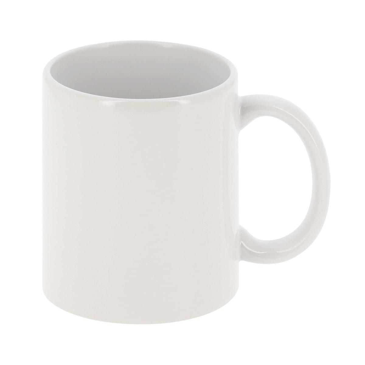 Mug blanc céramique Premium Blanc brillant 330ml / 11oz  - Lot de 36