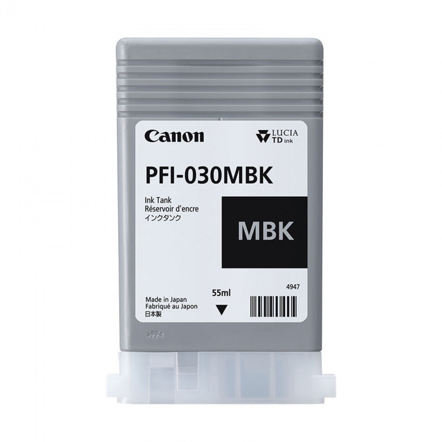 Cartouche d'encre traceur PFI-030MBK NOIR MAT pour TA-20/TA-30 et imagePROGRAF TM-240/TM-340 (55ml)