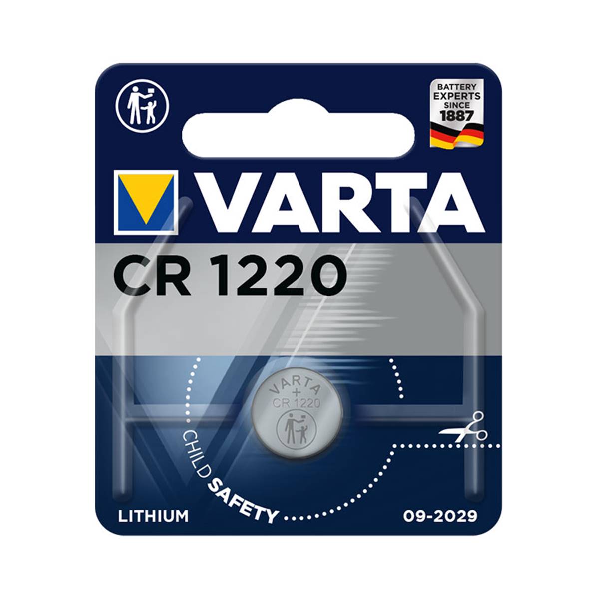 VARTA Piles CR1220 - lithium 3V x1- vendu par 10