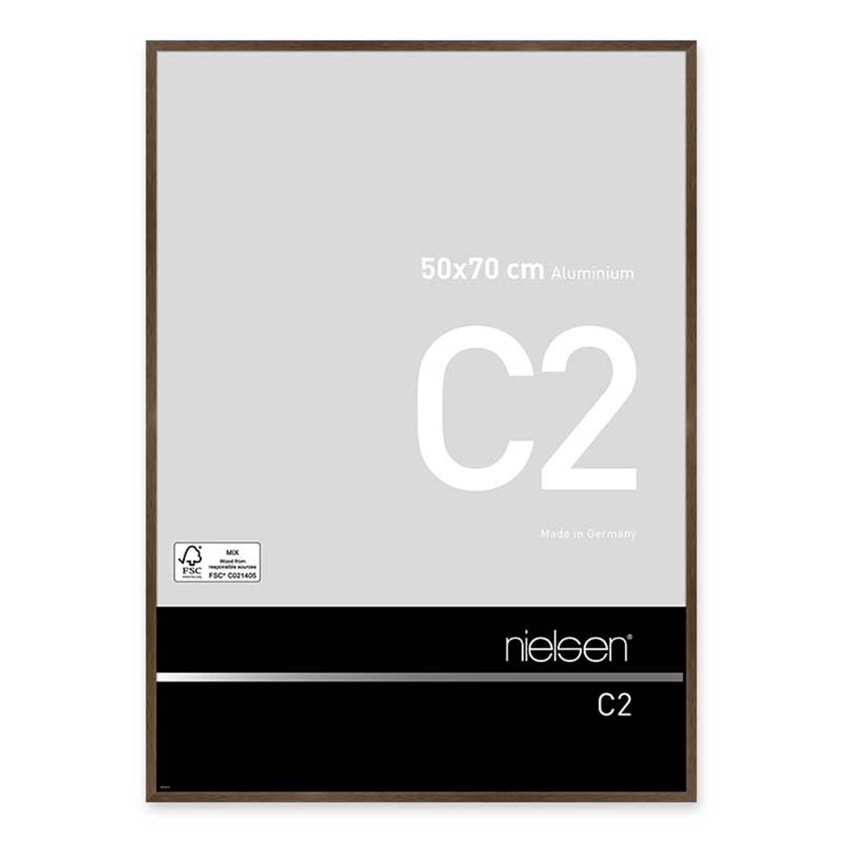 NIELSEN Cadre Photo Aluminium C2 50x70 - Ambre Mat Brossé