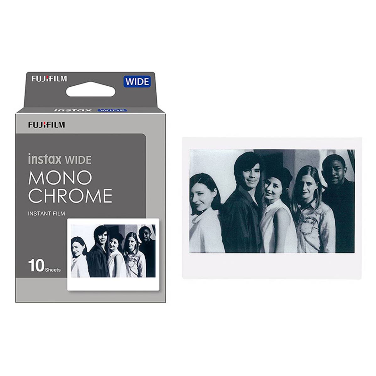 FUJIFILM Film Instax Wide Monochrome 10 Vues