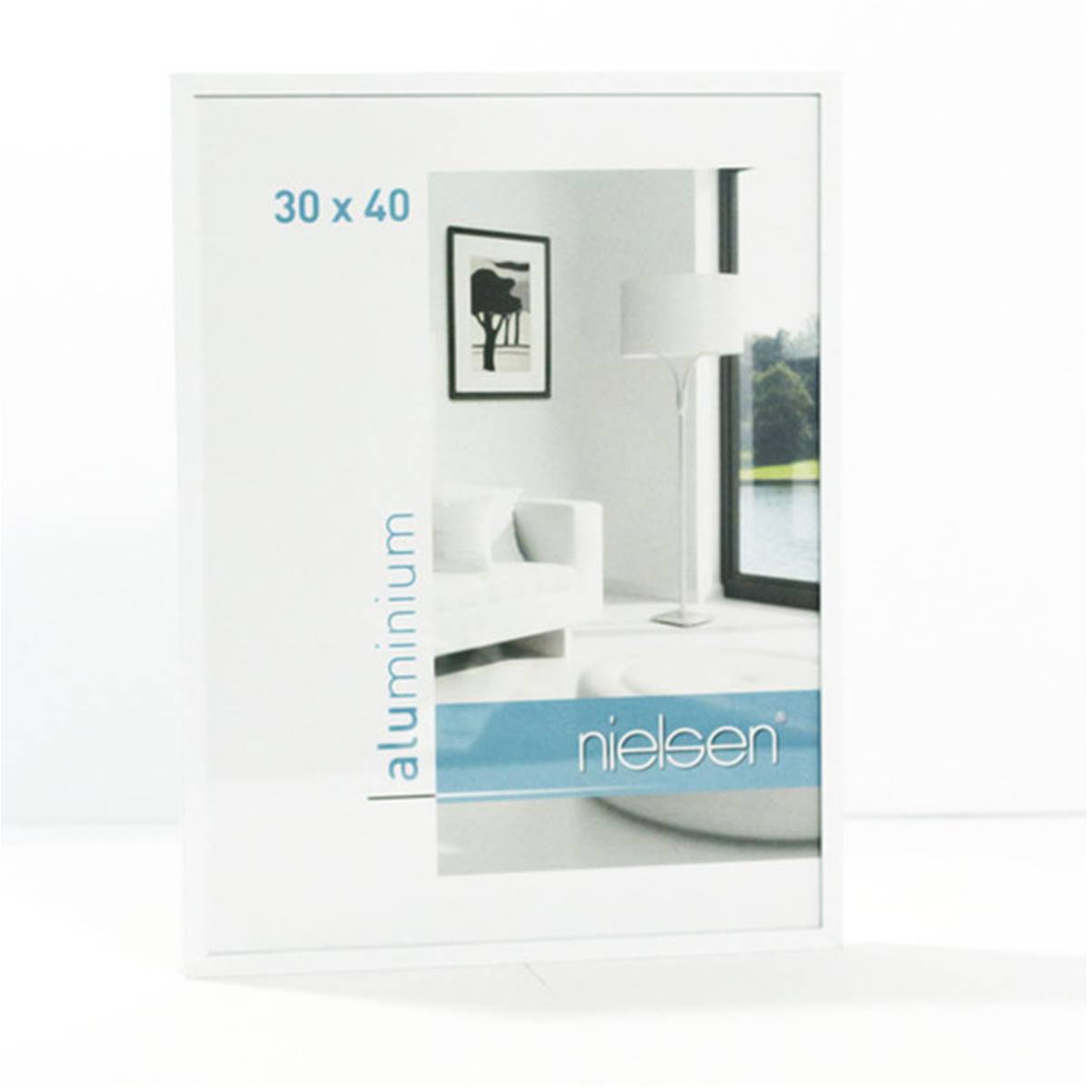 NIELSEN Cadre Photo Aluminium C2 30X40 - Blanc Brillant