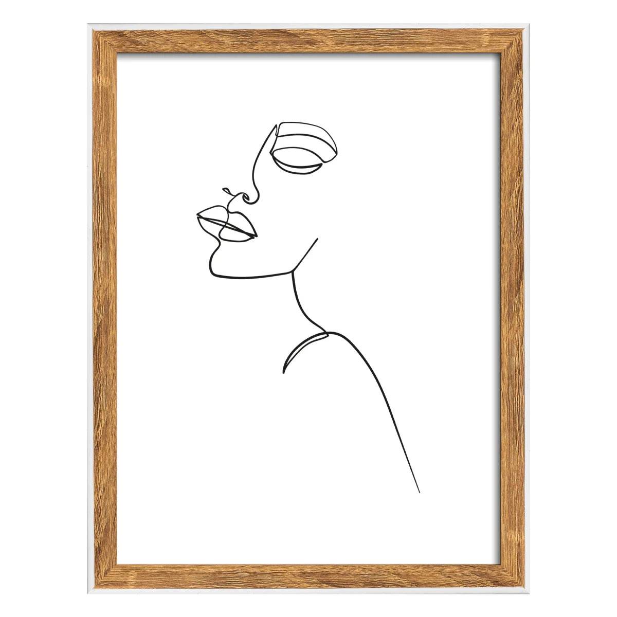 WALTHER Cadre MDF Silhouette 15x20cm naturel - Lot de 4