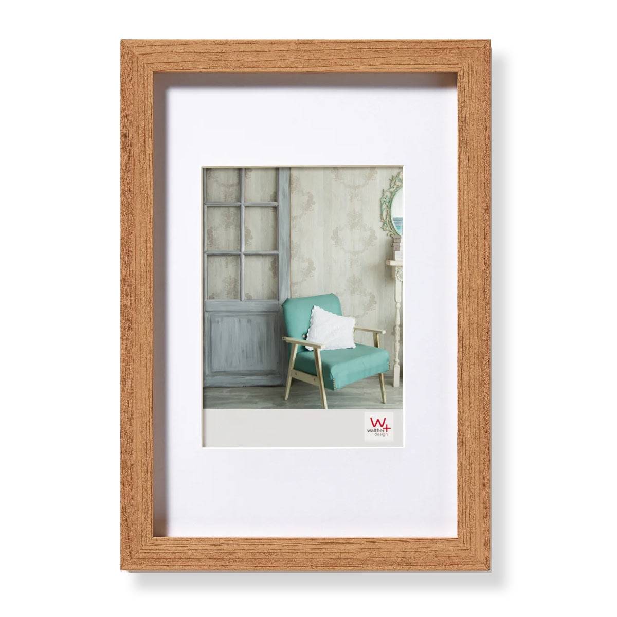 WALTHER Cadre bois Stockholm 15x20cm - Couleur Hêtre - Lot de 4