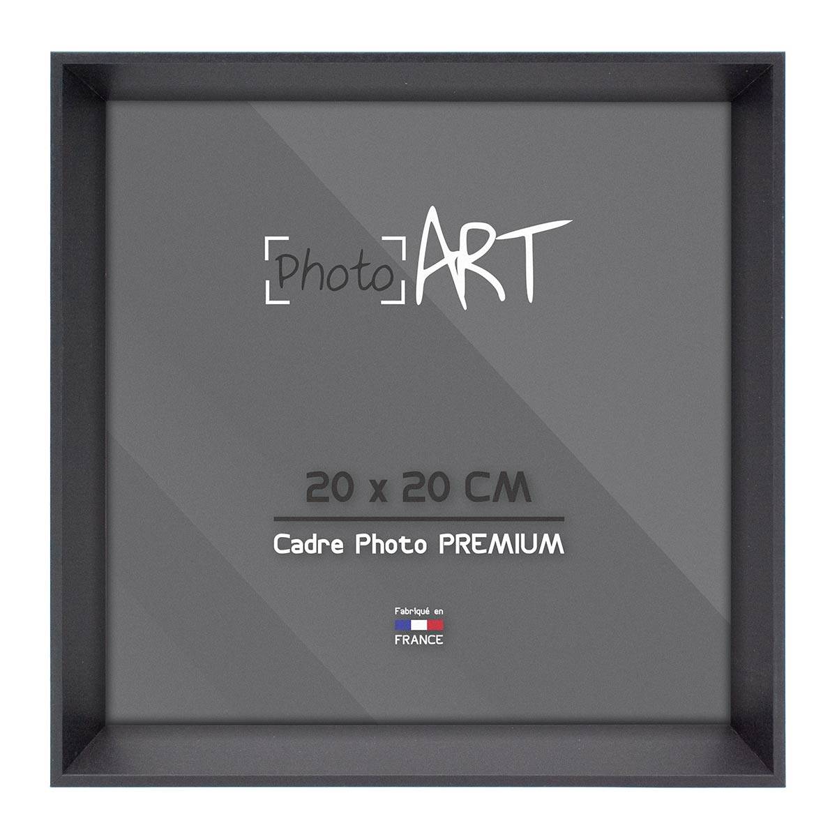 PHOTO ART PREMIUM Urban Cadre bois 20x20 Noir lot de 4