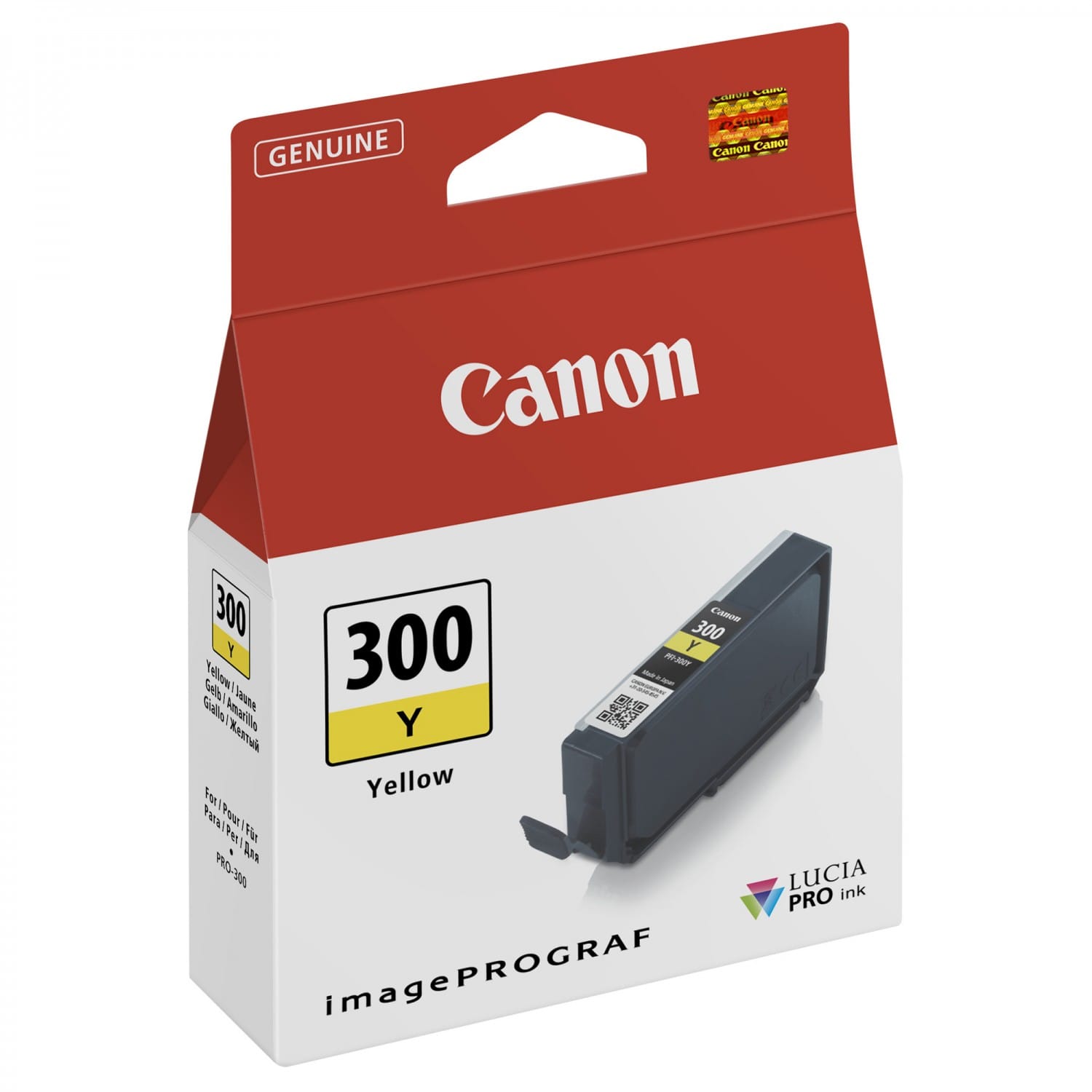 Cartouche PFI-300Y JAUNE pour imagePROGRAF PRO-300 (14,4ml)