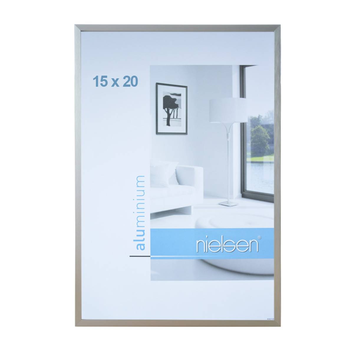 NIELSEN Cadre Photo Aluminium C2 15X20 - Argent Mat Brossé