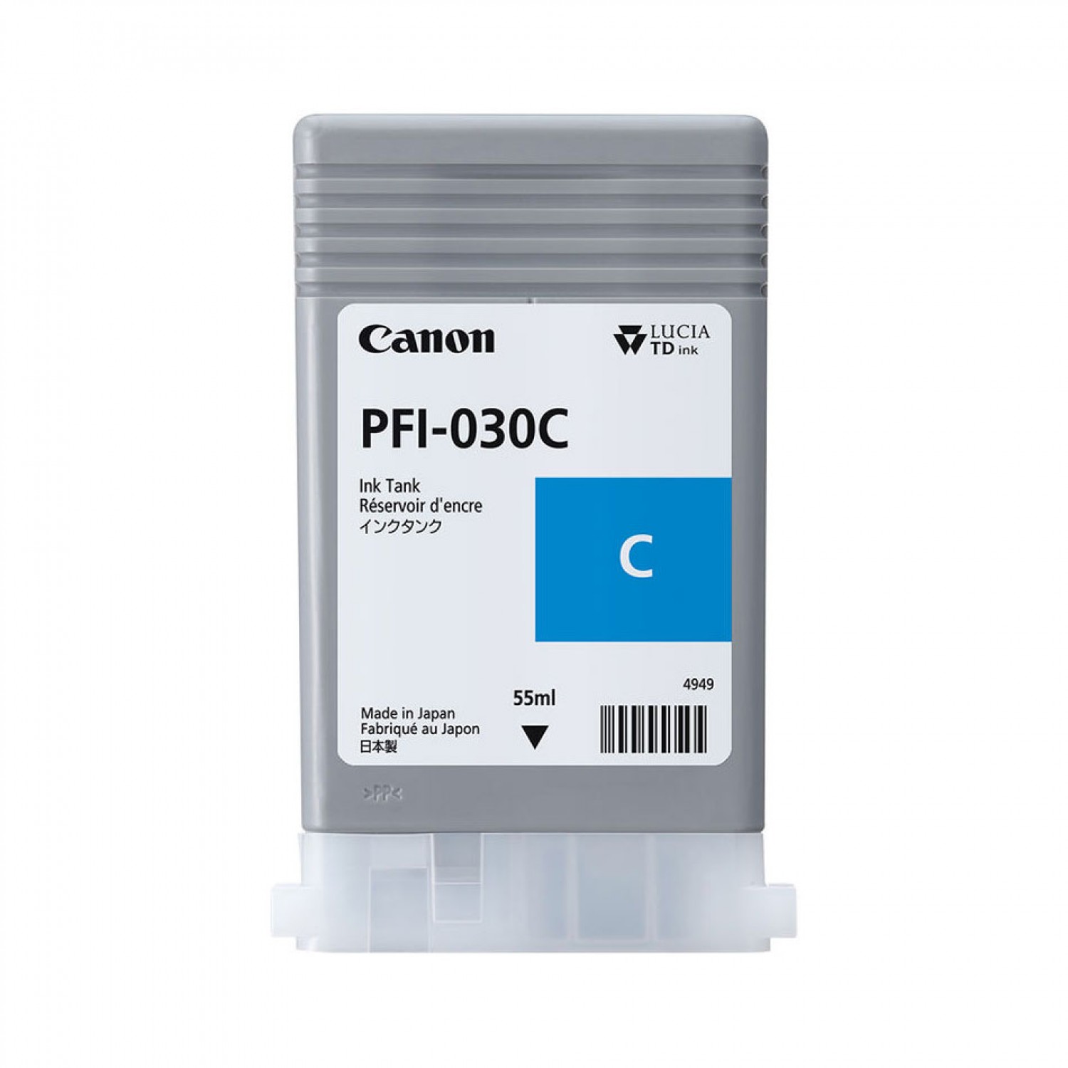 Cartouche d'encre traceur PFI-030C CYAN pour TA-20/TA-30 et imagePROGRAF TM-240/TM-340 (55ml)