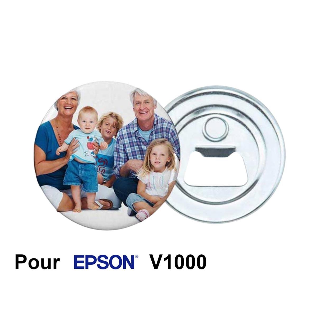 Badge Décapsuleur Ø59mm pour Epson V1000  - Lot de 100