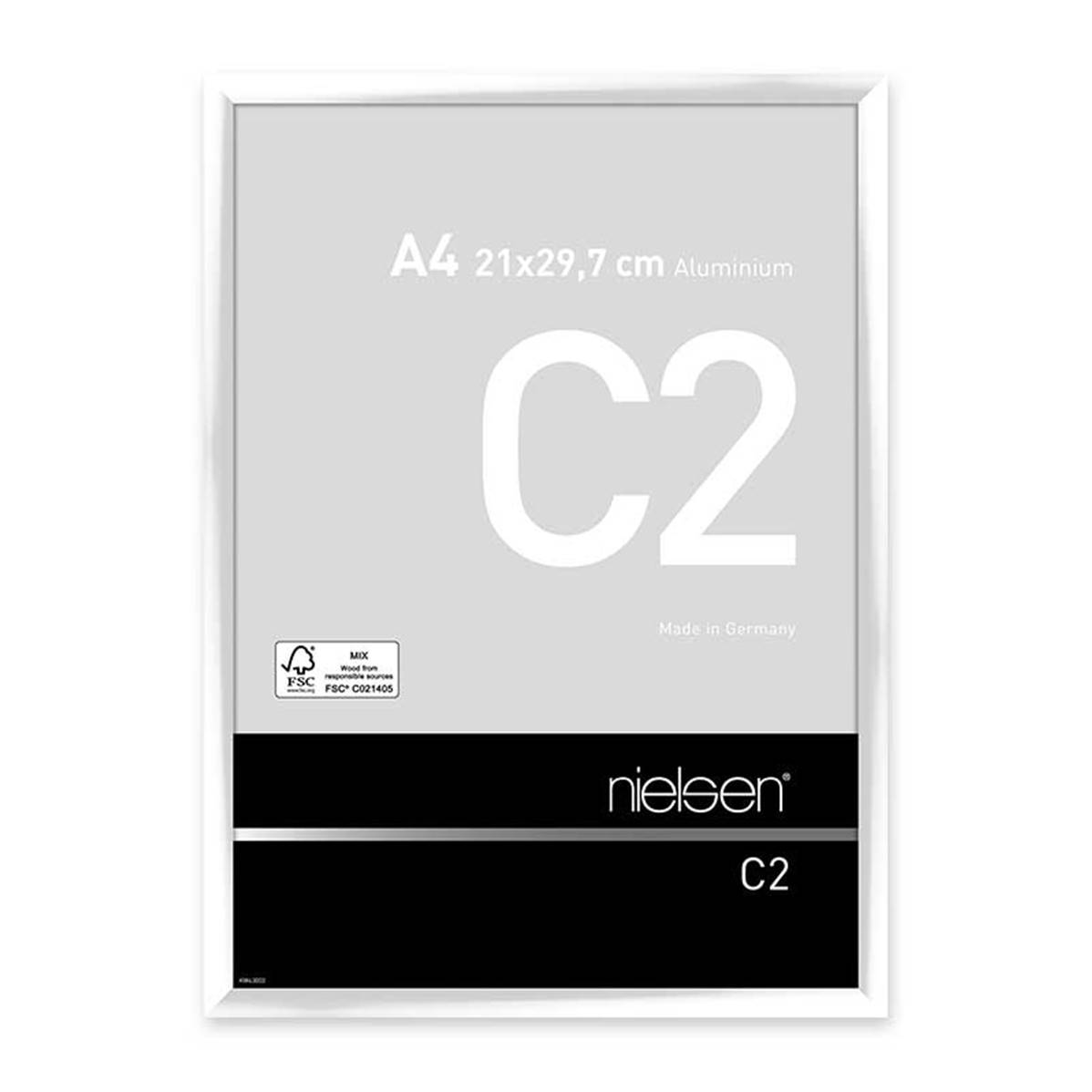 NIELSEN Cadre Photo Aluminium C2 21X29.7 - Blanc Brillant