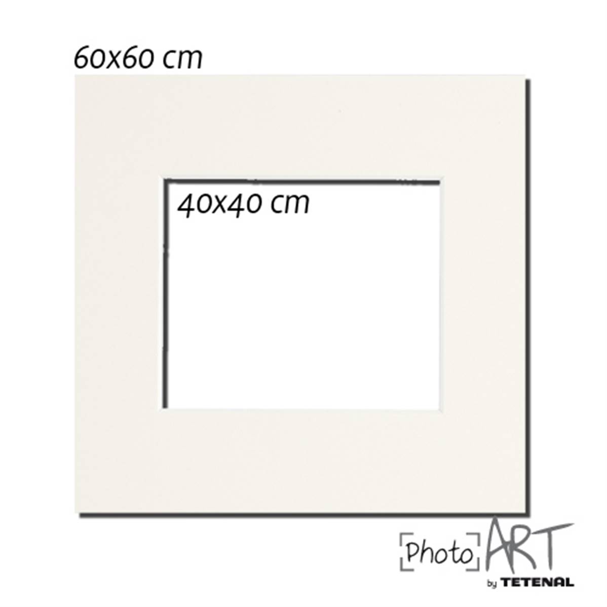 PASSE PARTOUT BLANC 60X60 PHOTO 40X40 Vendu par 2
