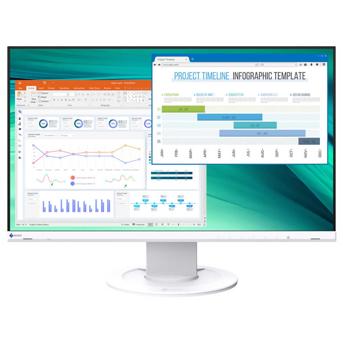 EIZO Ecran Flexscan 24" EV2460-WT Blanc
