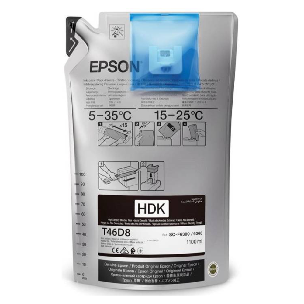 Encre Ultrachrome DS NOIR HDK 1.1 L (T46D8) pour SC-F6300 et SC-F9400