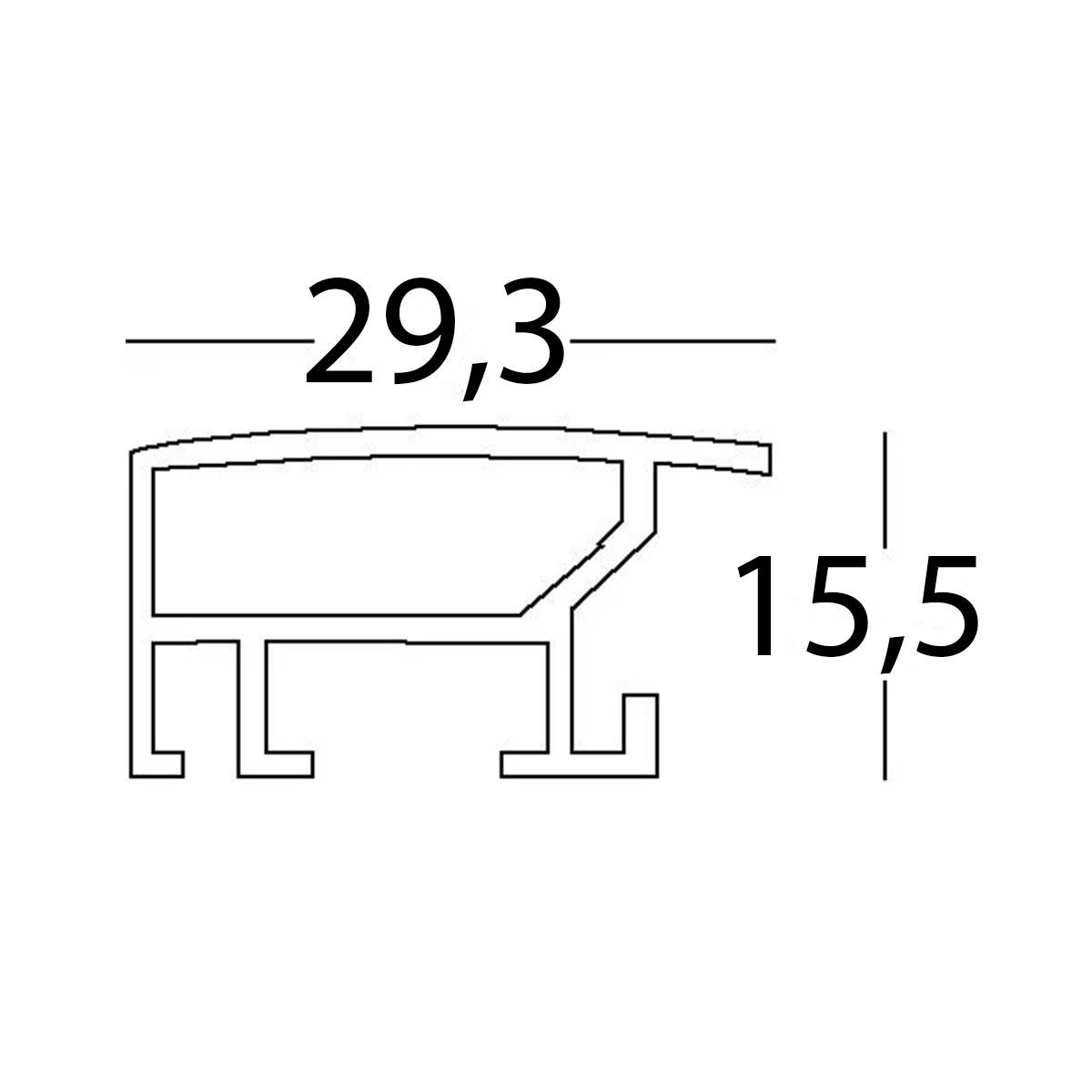 WALTHER Cadre alu brossé Aluline 30x45cm - Couleur Acier - Lot de 4