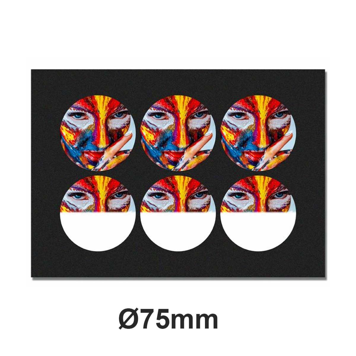 Gabarit impression Badges et magnets Ø75mm pour Epson V1000