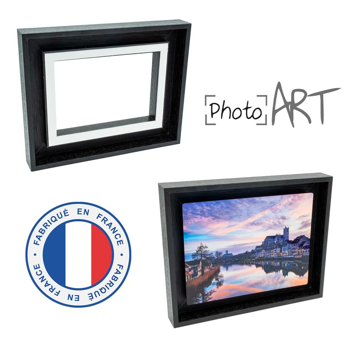 PHOTO ART Caisse Américaine 20x30cm Noir - Lot de 4