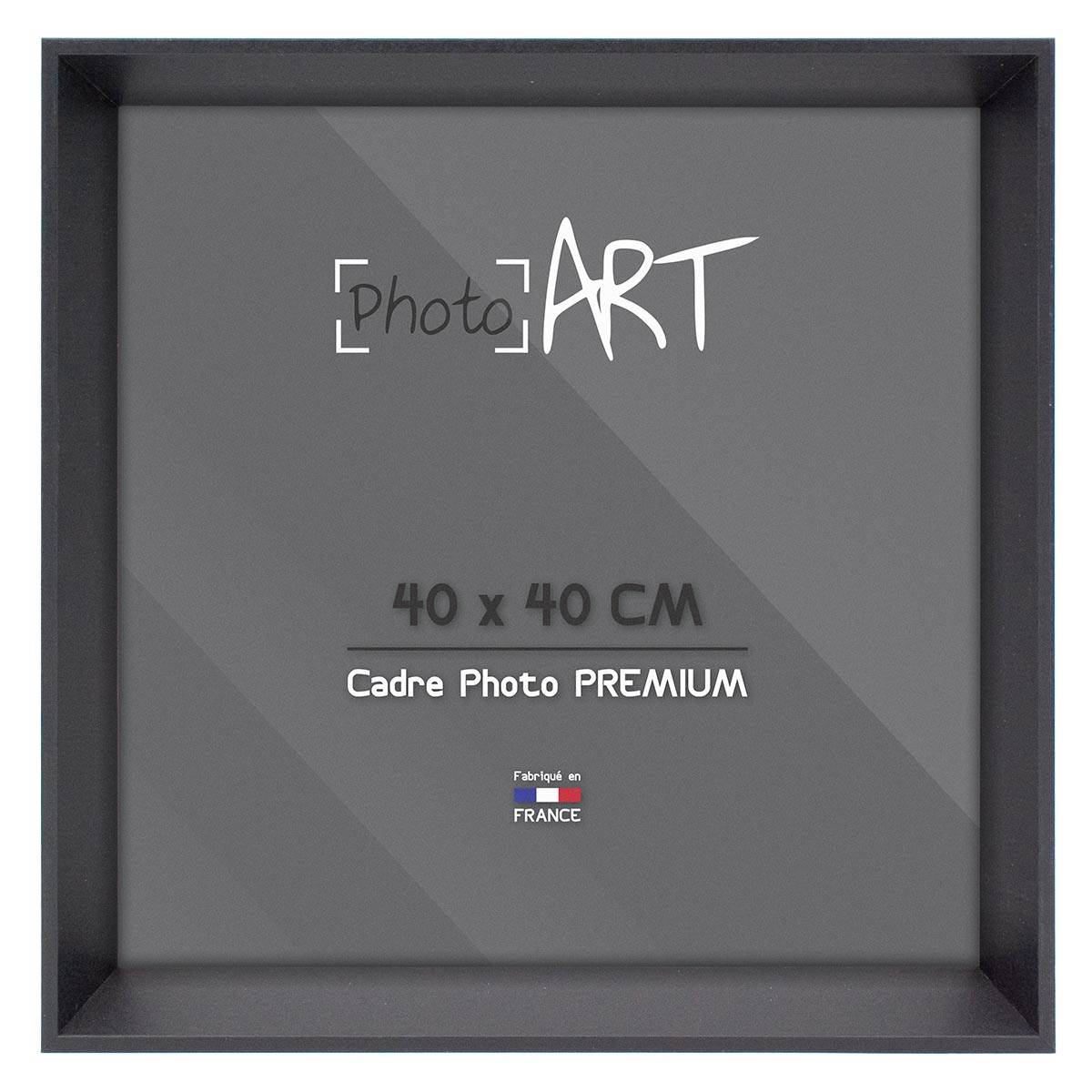 PHOTO ART PREMIUM Urban Cadre bois 40x40 Noir lot de 4
