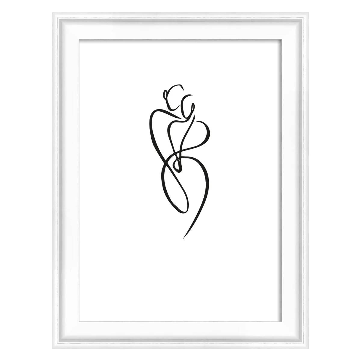WALTHER Cadre MDF Silhouette 10x15cm blanc - Lot de 4
