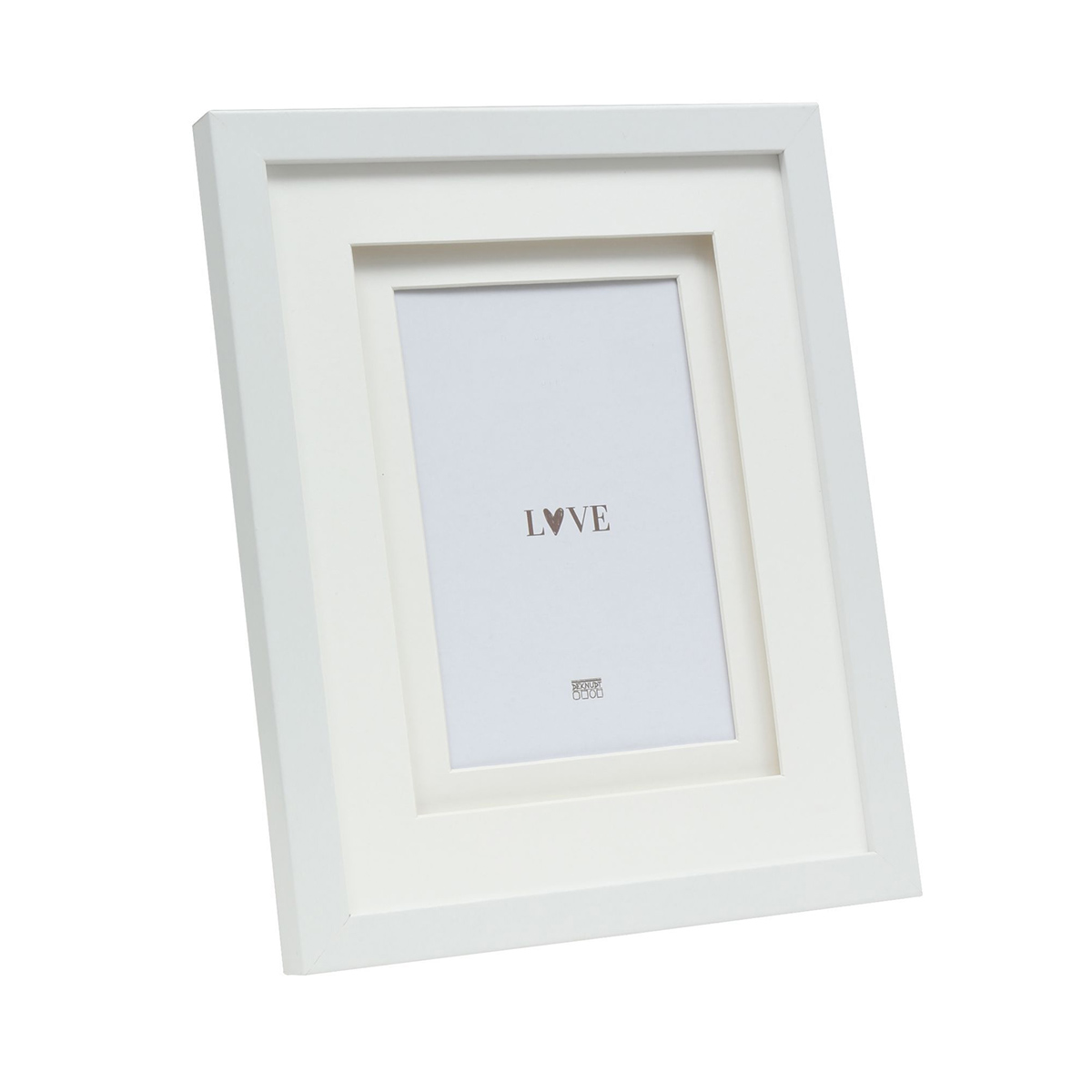 Cadre bois blanc avec passe-partout photo 15X20 - Lot de 4