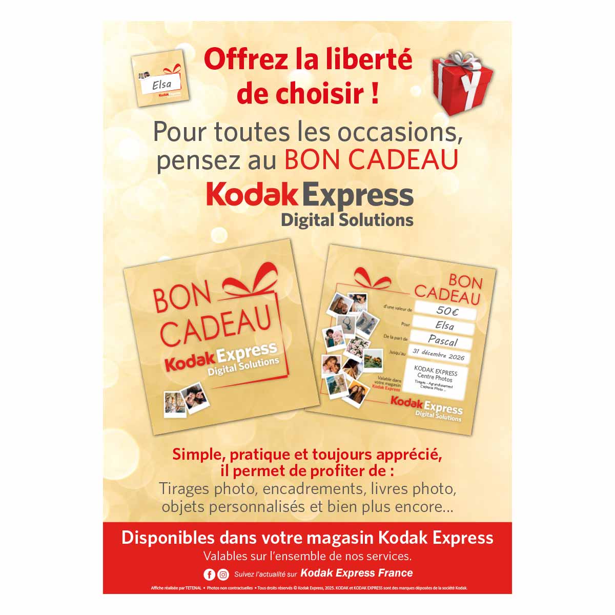 Poster Bon Cadeau
