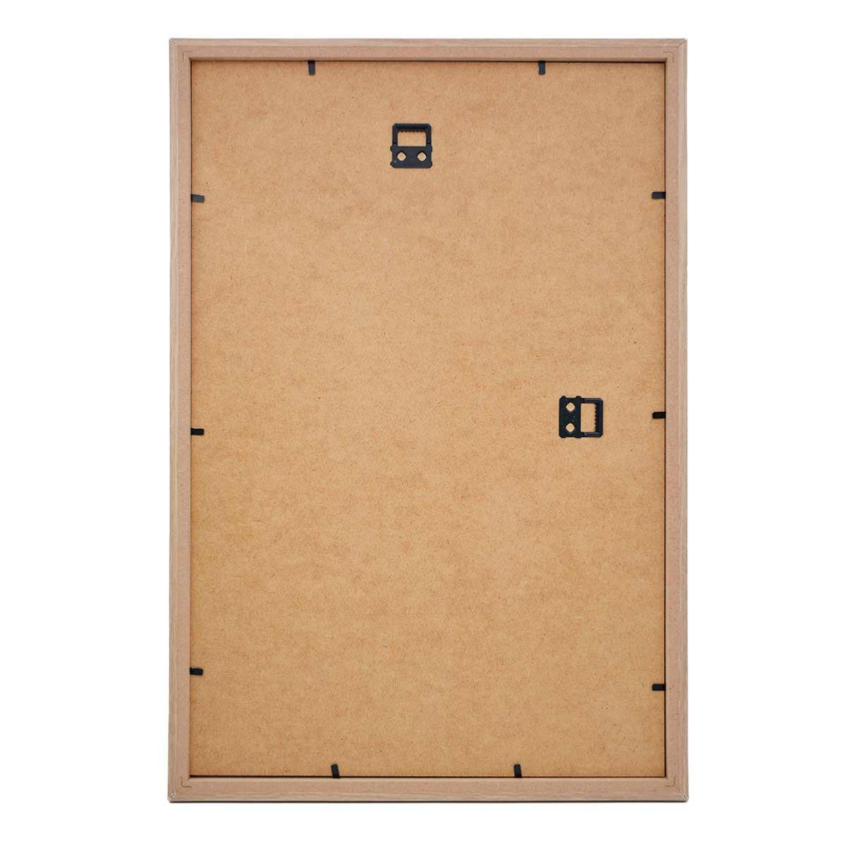 PHOTO ART PREMIUM Cadre bois verre plexi 70x100 Chêne Lot de 4
