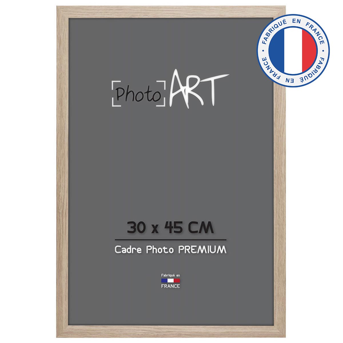 PHOTO ART PREMIUM Cadre bois 30x45 Chêne lot de 4