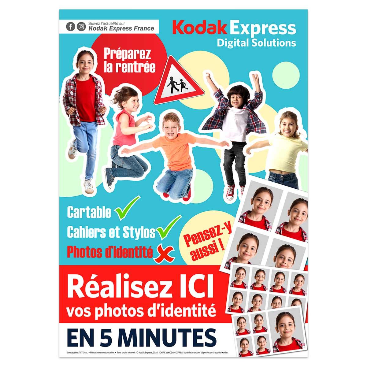 KODAK Express Poster Photo Identité Rentrée Scolaire 2025