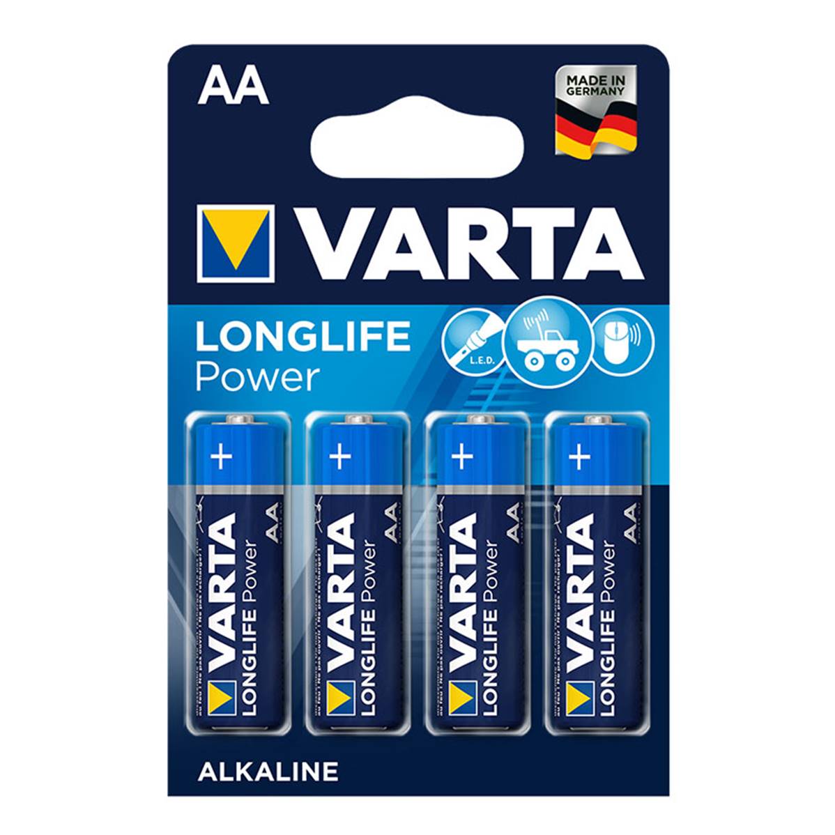 VARTA Piles Longlife Power Alcaline  AA/LR6 x4 - vendu par 20