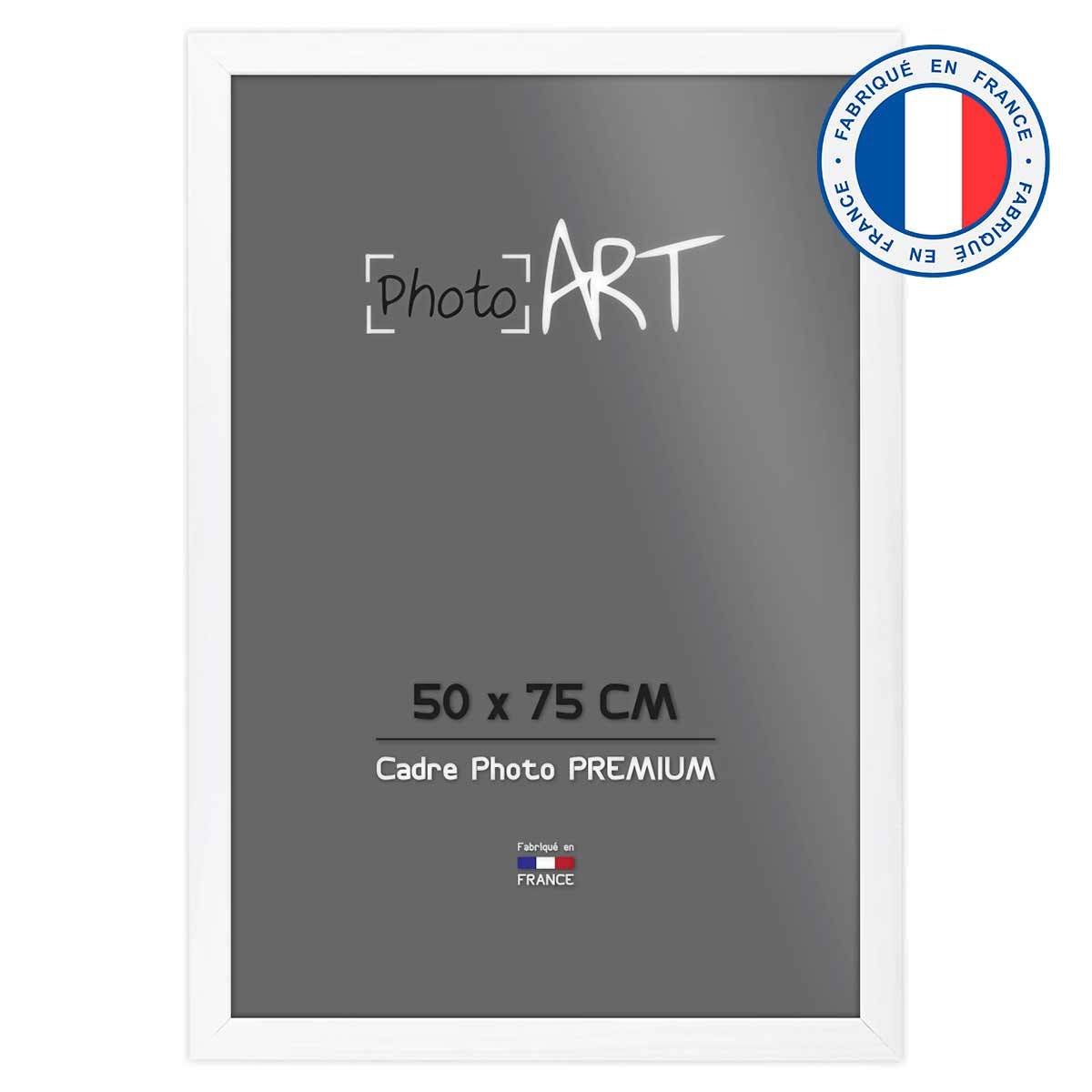 PHOTO ART PREMIUM Cadre bois 50x75 Blanc lot de 4